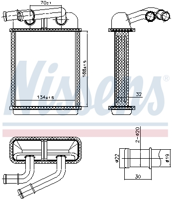 Heat Exchanger, interior heating  Art. 707313