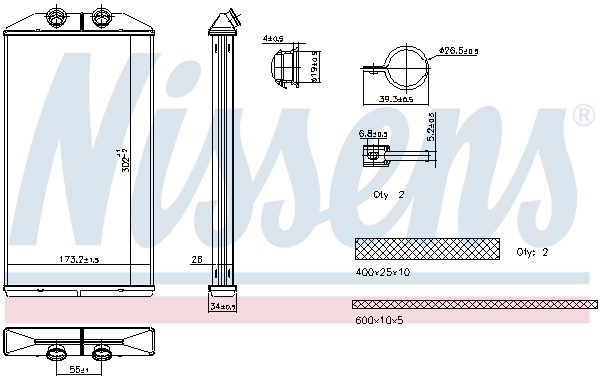 Heat Exchanger, interior heating  Art. 707314