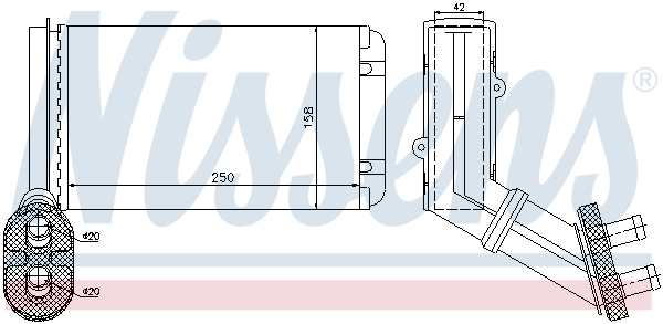 Heat Exchanger, interior heating  Art. 73972