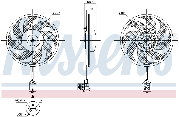 Fan, engine cooling  Art. 85596