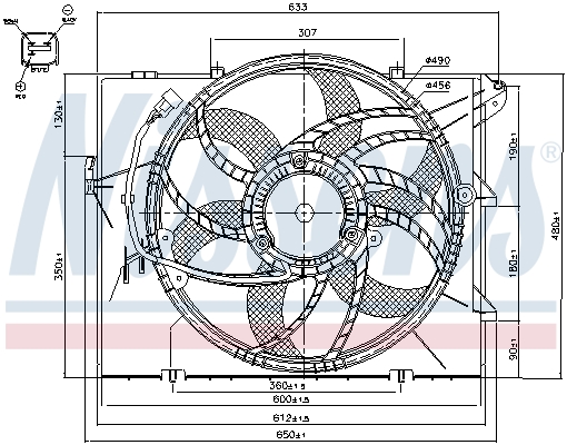 Fan, engine cooling  Art. 85634