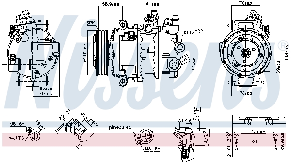 Compressor, air conditioning  Art. 890608