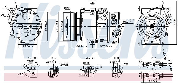 Compressor, air conditioning  Art. 890751