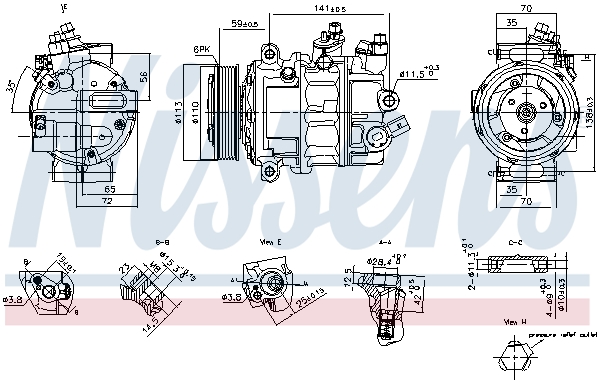 Compressor, air conditioning  Art. 890893