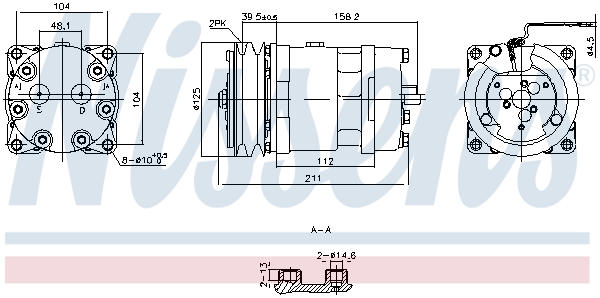 Compressor, air conditioning  Art. 891000