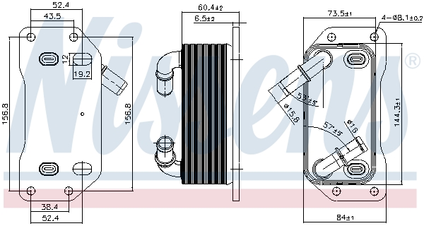 Oil Cooler, engine oil  Art. 91254