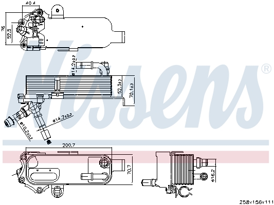 Oil Cooler, engine oil  Art. 91298