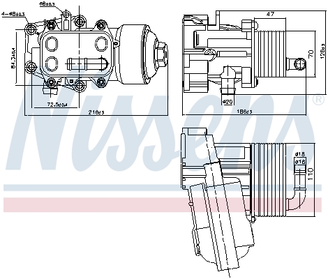 Oil Cooler, engine oil  Art. 91315