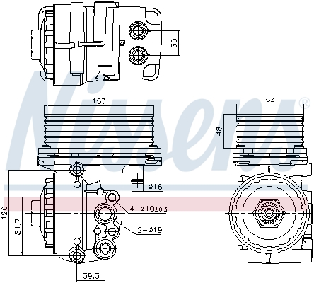 Oil Cooler, engine oil  Art. 91327