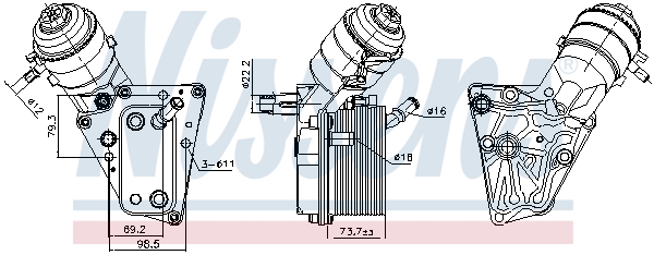 Oil Cooler, engine oil  Art. 91347