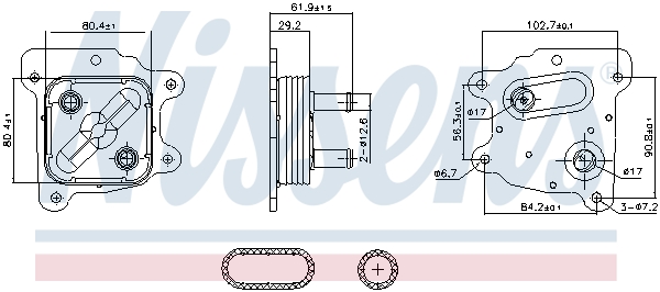 Oil Cooler, engine oil  Art. 91436