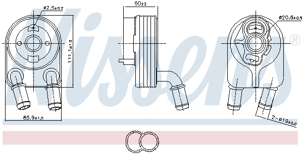 Oil Cooler, engine oil  Art. 91500