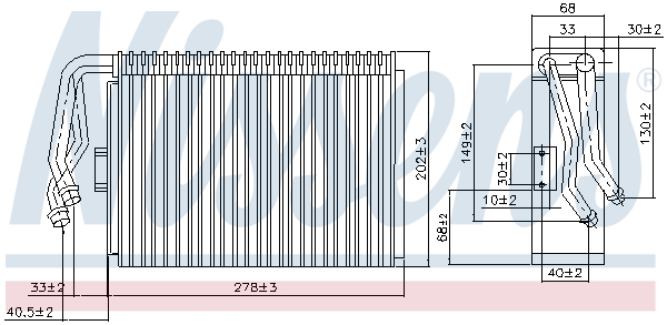 Evaporator, air conditioning (Aluminum)  Art. 92097