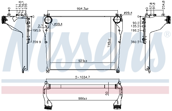 Intercooler (9605000002)  Art. 961568