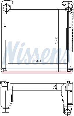 Charge Air Cooler  (540 X 572 X 50 mm)  Art. 97007