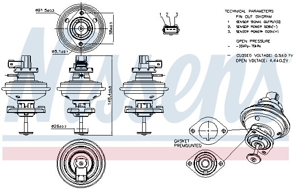 EGR Valve (Pneumatic)  Art. 98208