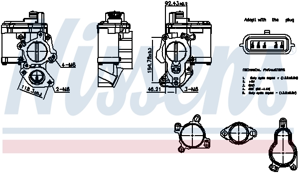 EGR Valve (Front axle, right)  Art. 98265