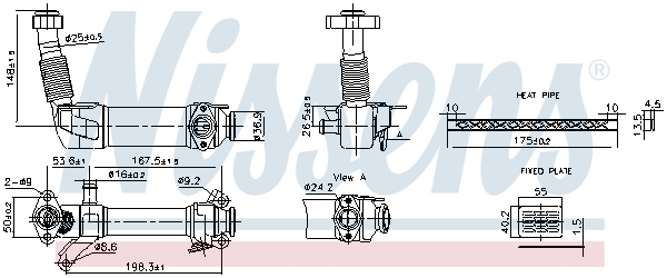 Cooler, exhaust gas recirculation  Art. 989280