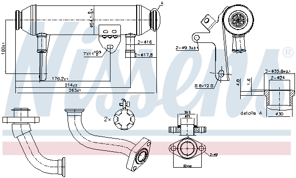 Cooler, exhaust gas recirculation  Art. 989283