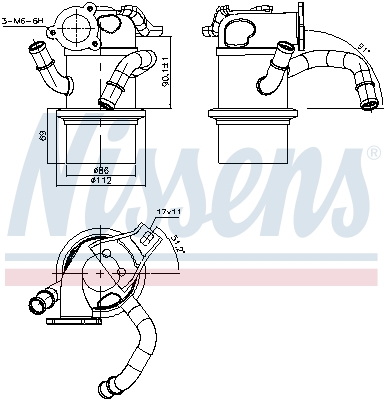 Cooler, exhaust gas recirculation  Art. 989315