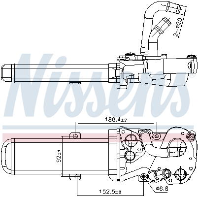 Cooler, exhaust gas recirculation  Art. 989412