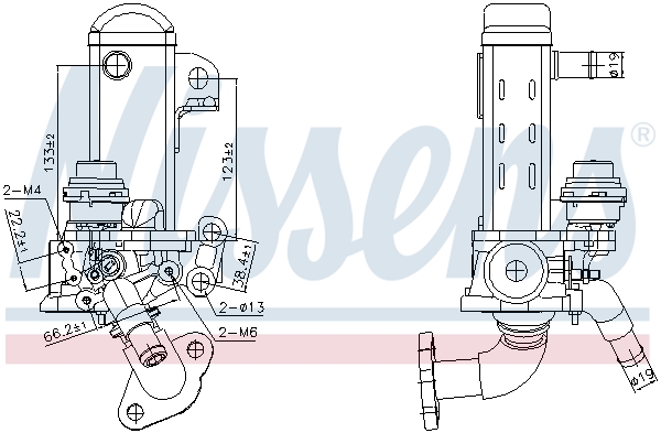 Cooler, exhaust gas recirculation  Art. 989461