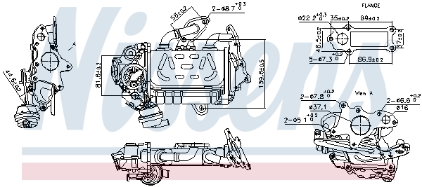 Cooler, exhaust gas recirculation  Art. 989478