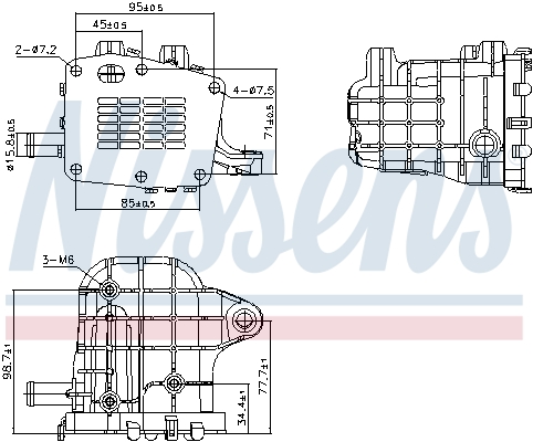 Cooler, exhaust gas recirculation  Art. 989481