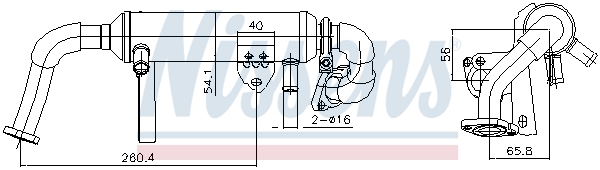 Cooler, exhaust gas recirculation  Art. 989482