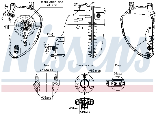 Expansion Tank, coolant  Art. 996198