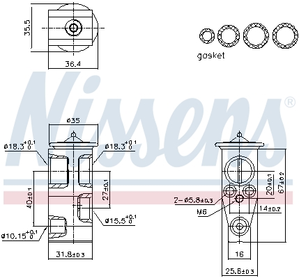 Expansion Valve, air conditioning  Art. 999444