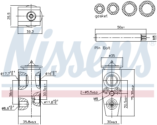 Expansion Valve, air conditioning  Art. 999445