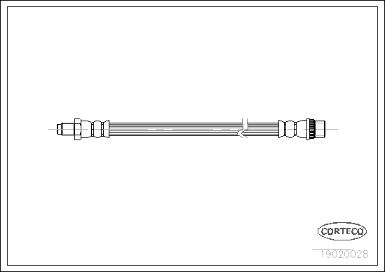 Brake Hose (Front axle)  Art. 19020028