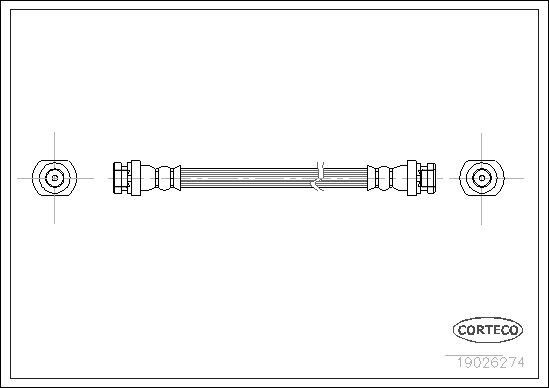 Brake Hose (Front axle)  Art. 19026274