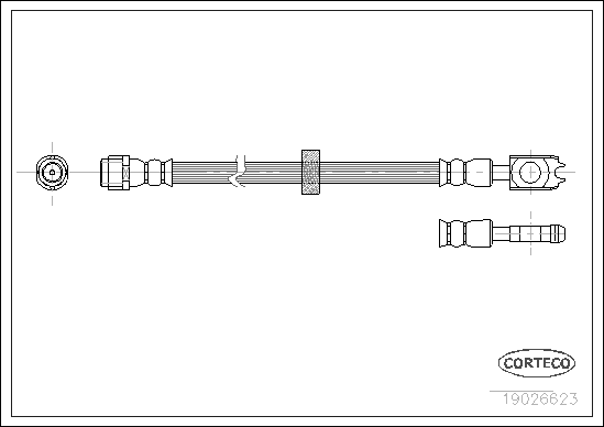 Brake Hose (Front axle)  Art. 19026623