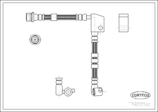 Brake Hose (Front axle)  Art. 19032182