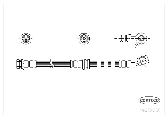 Brake Hose (Front axle)  Art. 19032236