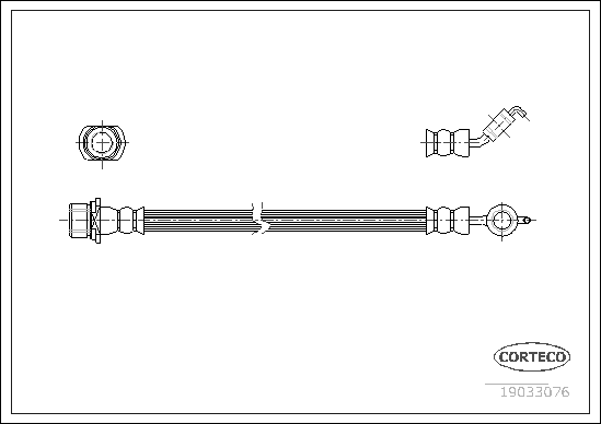 Brake Hose (Front axle)  Art. 19033076