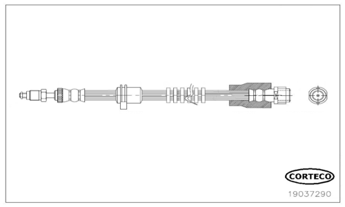 Brake Hose (Front axle)  Art. 19037290