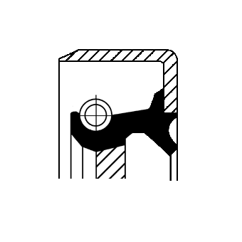 Shaft seal, differential (from the rear drive shaft to the differential)  Art. 07016736B