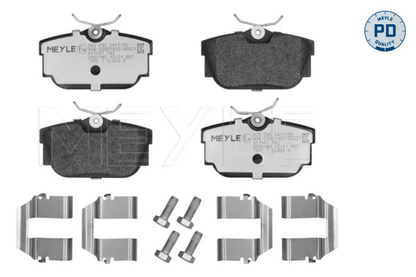 Brake Pad Set, disc brake (Rear axle)  Art. 0252322417PD