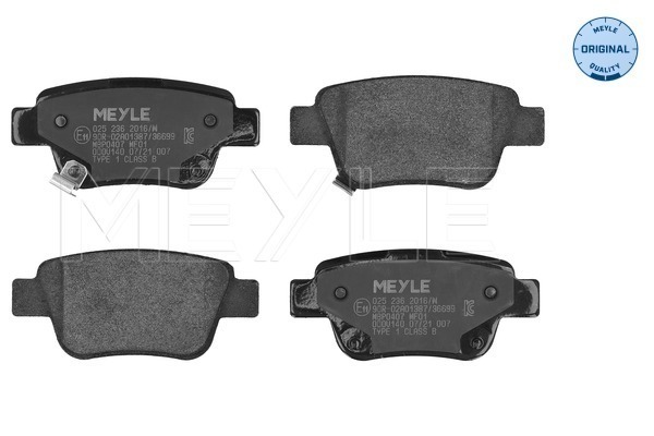 Brake Pad Set, disc brake (Rear axle)  Art. 0252362016W