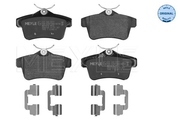 Brake Pad Set, disc brake (Rear axle)  Art. 0252492217