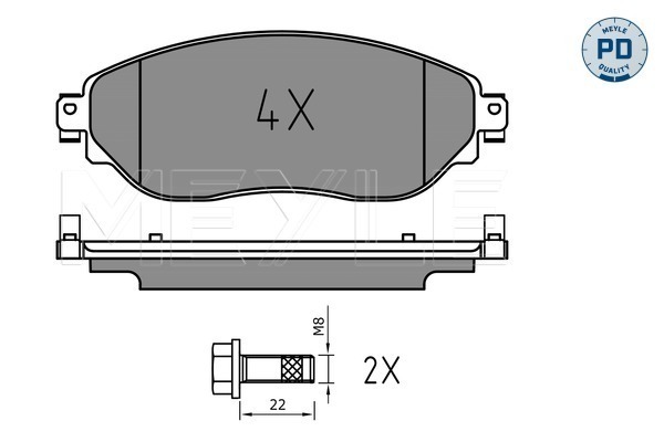 Brake Pad Set, disc brake (Front axle)  Art. 0252208718PD