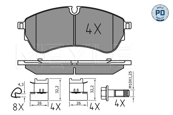 Brake Pad Set, disc brake (Front axle)  Art. 0252214721PD