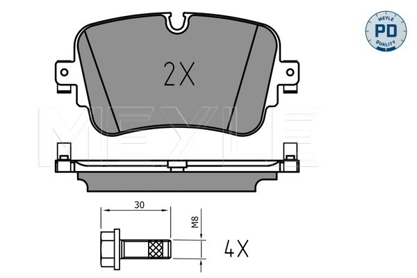 Brake Pad Set, disc brake (Rear axle)  Art. 0252230717PD