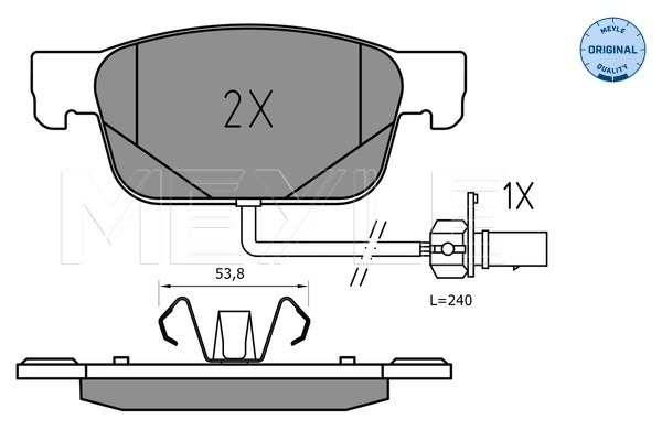 Brake Pad Set, disc brake (Front axle)  Art. 0252238317