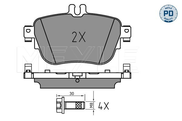 Brake Pad Set, disc brake (Rear axle)  Art. 0252243716PD