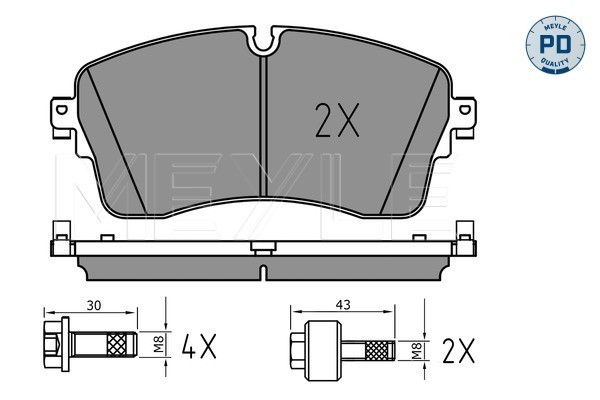 Brake Pad Set, disc brake (Rear axle)  Art. 0252248517PD