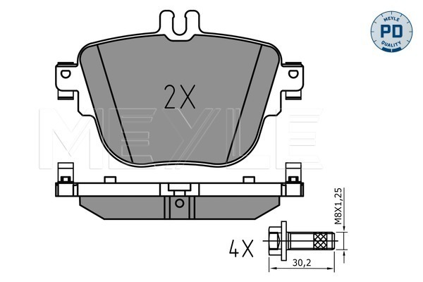 Brake Pad Set, disc brake (Rear axle)  Art. 0252279217PD